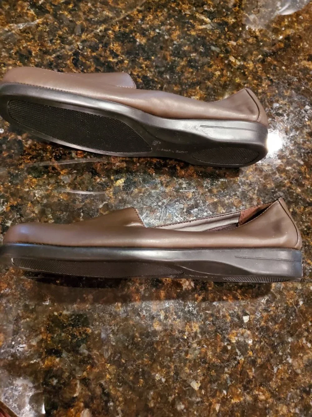 White Stag Leather Loafers Size 10W Dark Brown